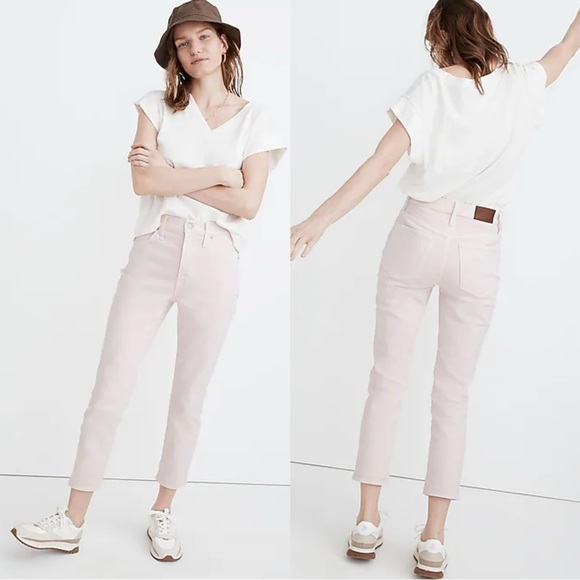 NWT Madewell The Perfect Vintage Jean Garment Dyed Edition Baby Pink Size 25 - Picture 1 of 16